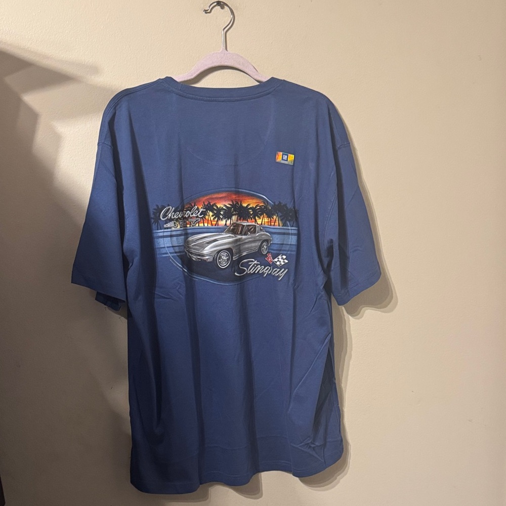 GM Licensed 100% Cotton Island Shores Shirt 1963 Corvette Sting Ray Graphic XL